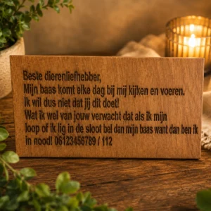 Bordje paard, schaap, ezel niet voeren