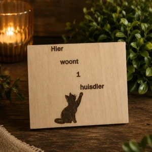 Bordje voor buiten 1 kat