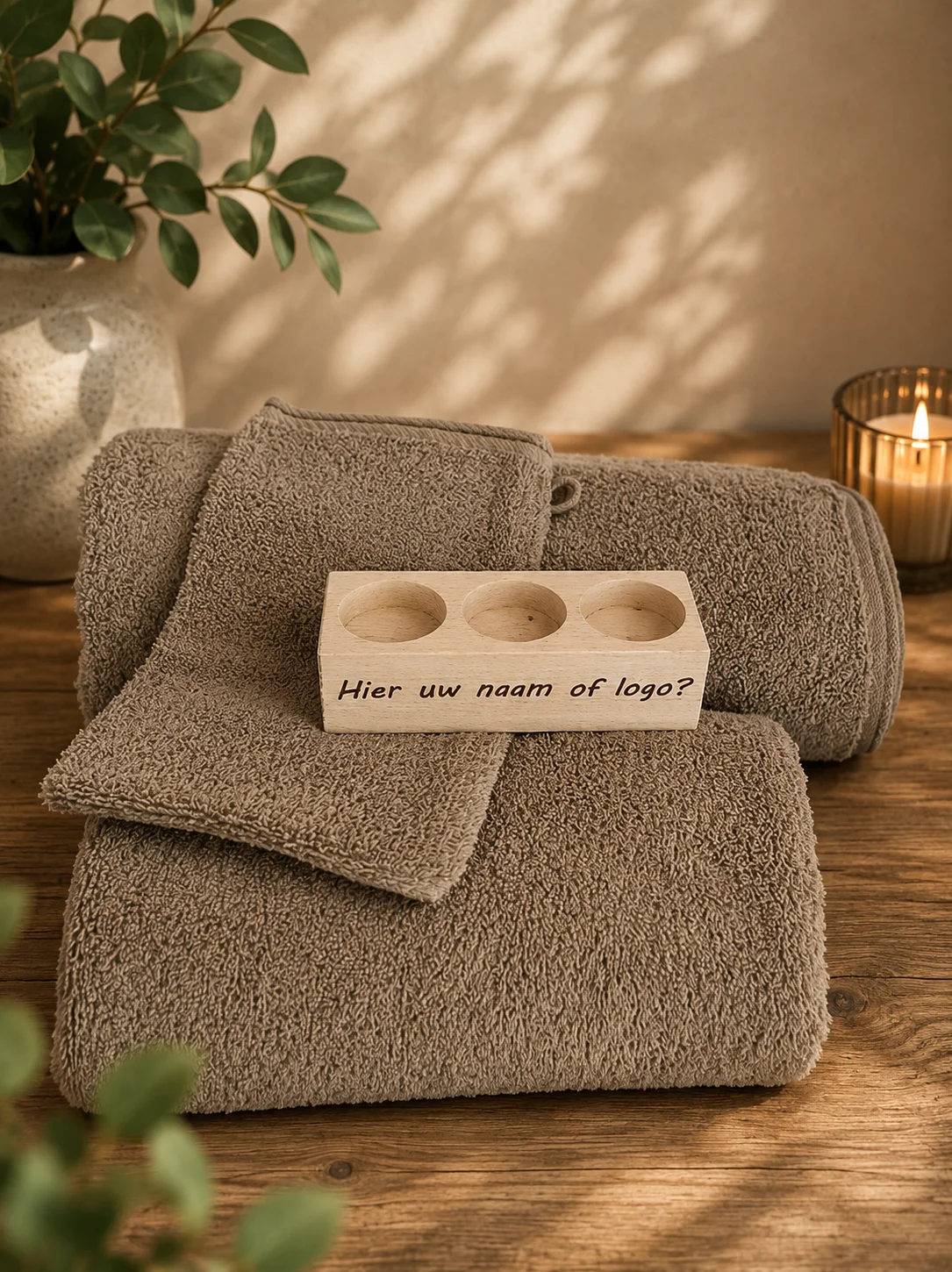 Handdoek pakket luxe – Licht bruin